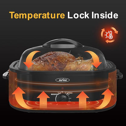 Sunvivi Roaster Oven with Self-Basting Lid, 20 Quart Electric Roaster with - Image 2