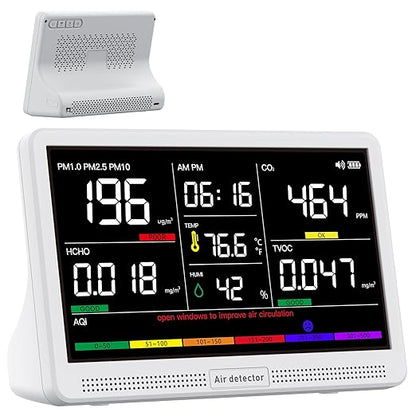 bonoch Upgrade Extended 12-Hour Battery Life 16 in 1 Air Quality Monitor Indoor by bonoch