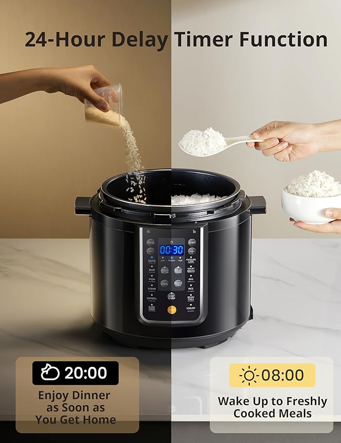 COMFEE' 9-in-1 Electric Pressure Cooker, 14 Presets Instant Multi Cooker Olla - Image 4