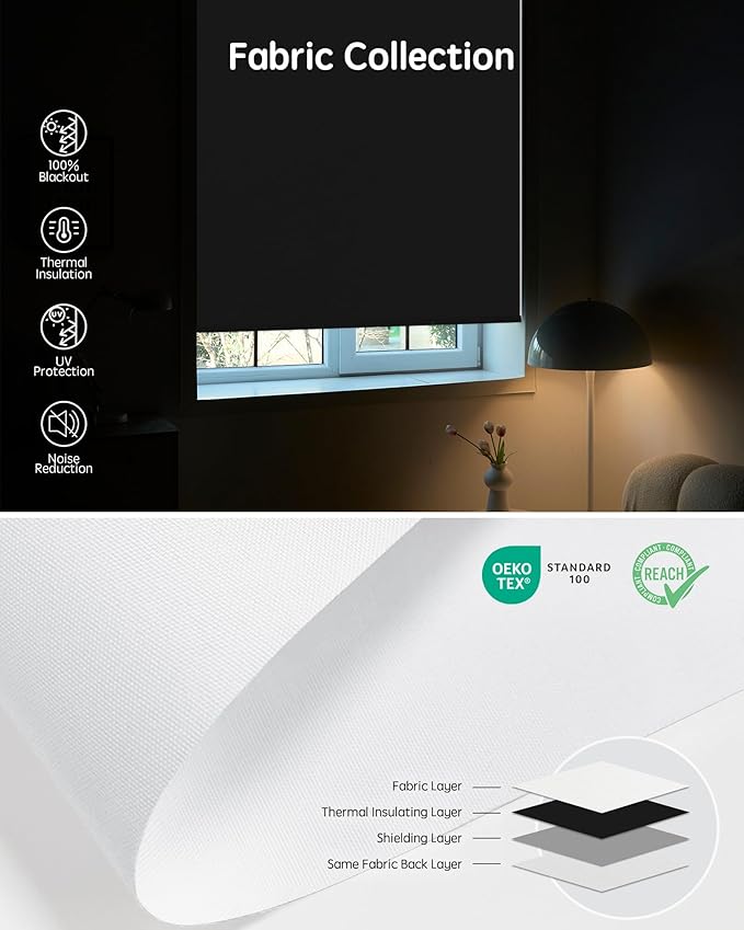 Yoolax Motorized Blinds with Remote, Automatic Window Shades Work with Alexa - Image 6