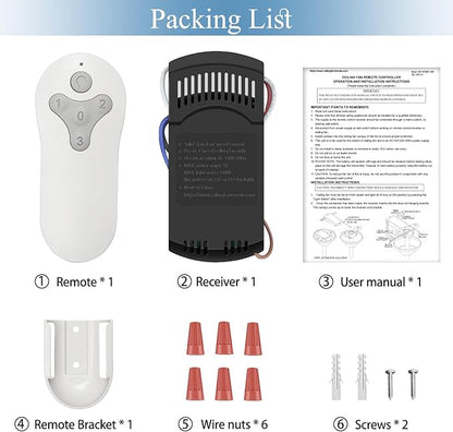 Ceiling Fan Remote Control Kit for Harbor Breeze KUJCE10311 KUJCE10712 TR214B - Image 8