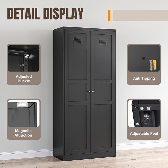 Yizosh Metal Storage Cabinet - Image 4