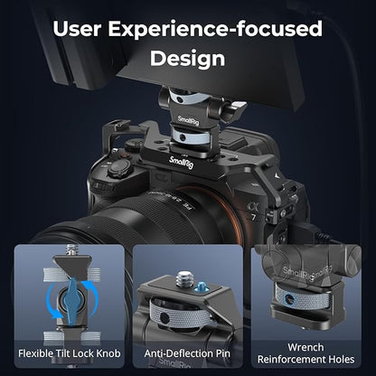 SmallRig Adjustable Camera Monitor Mount, 360° Swivel and 180° Tilt Monitor - Image 4
