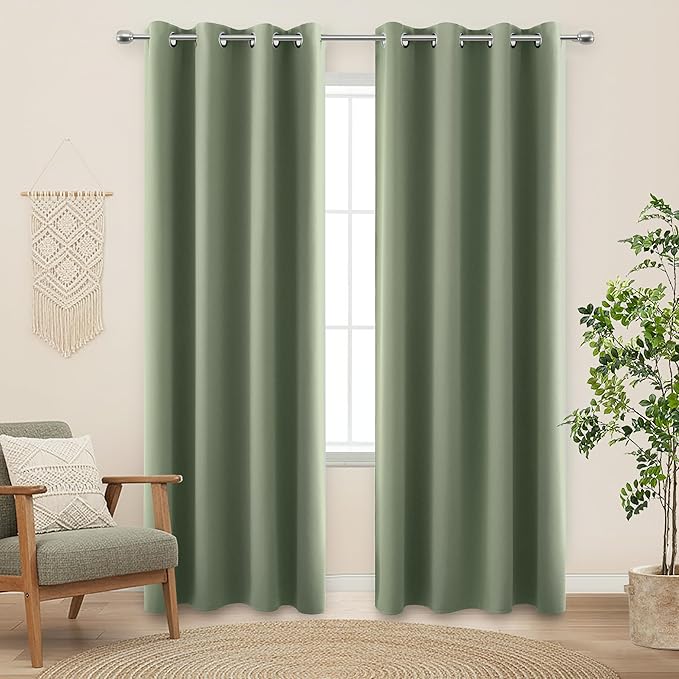 KOUFALL 2 Panels Set 95 Inch Curtains by KOUFALL