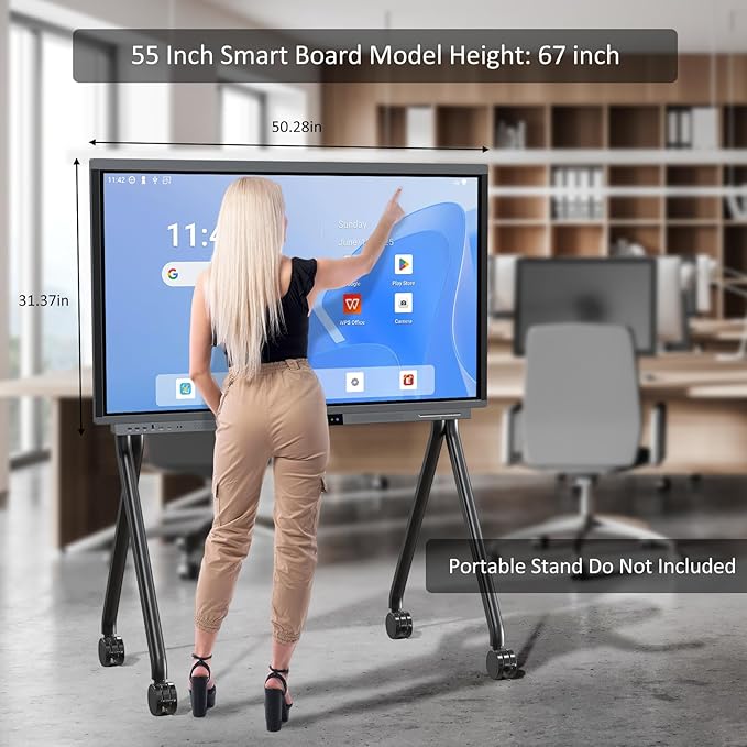 Shiarffe R9 Smart Board 55 Inch 4K Interactive Whiteboard Google EDLA-Certified - Image 9