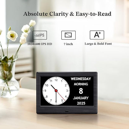 7'' Digital Clocks, 12 Reminders & 6 Alarms, Dementia Clock - Image 3