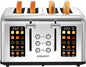 4 Slice Touch Screen Toaster, Easy-to-Use Digital Stainless Steel Toaster by Unknown