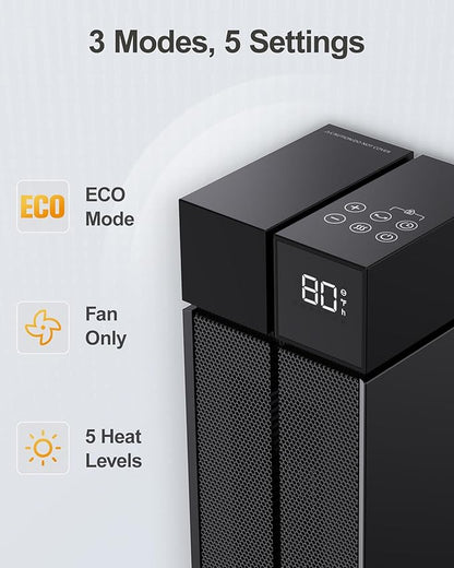 ComDomus Space Heater Large Room, 25” Electric Room Heaters - Image 3
