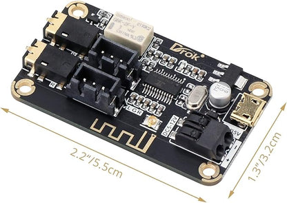 DROK Blue~Tooth Board, 12V Audio Receiver Blue~Tooth Module DC 5V-12V Portable - Image 8