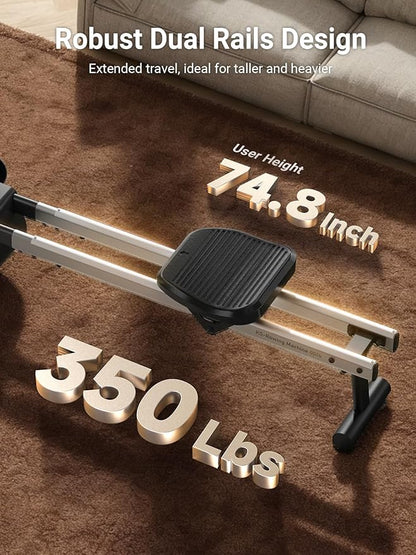 KINGSMITH Rowing Machines for Home Foldable, Compact Row Machine, 400LB & 350LB - Image 4