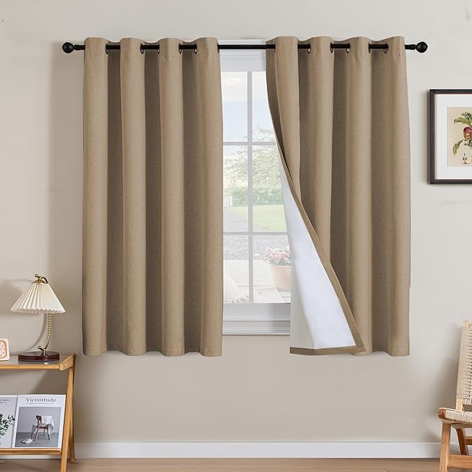 H.VERSAILTEX Linen Curtains 100% Blackout Curtains by HVERSAILTEX