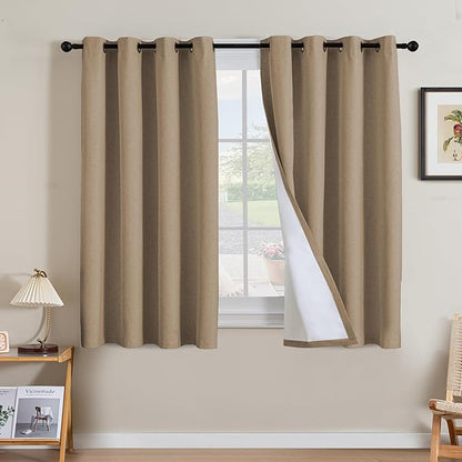 H.VERSAILTEX Linen Curtains 100% Blackout Curtains by HVERSAILTEX
