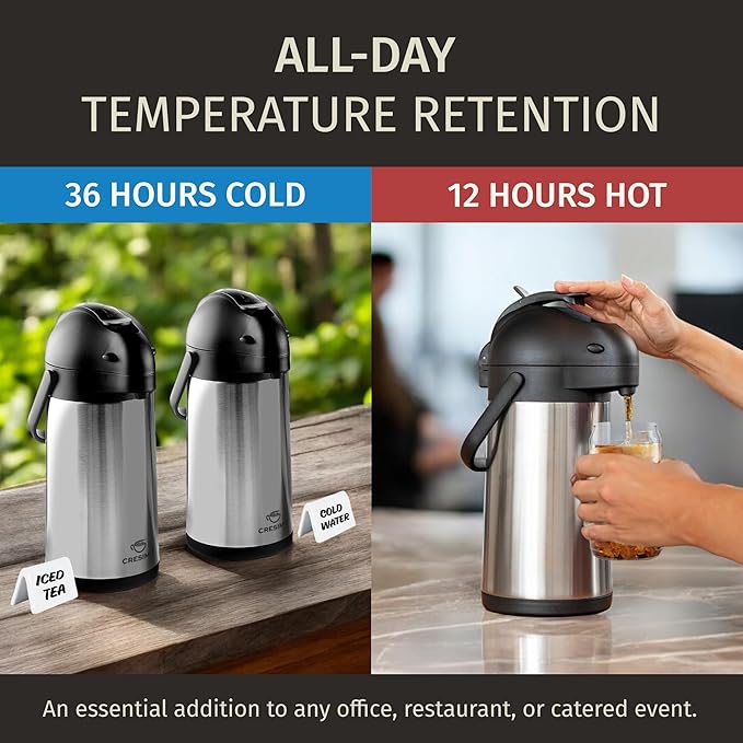 Thermal Coffee Carafe 74Oz, Keeps Drinks Hot - Image 2