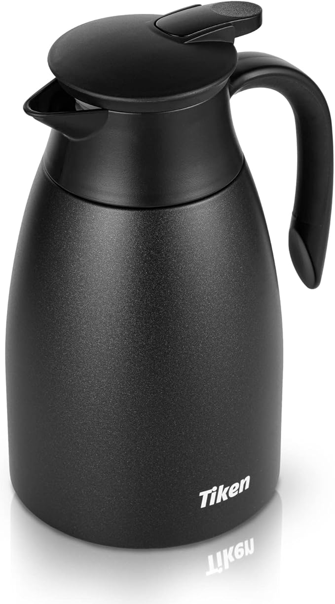 Tiken 51 Oz Thermal Coffee Carafe, Stainless Steel Insulated Vacuum Coffee - Image 8