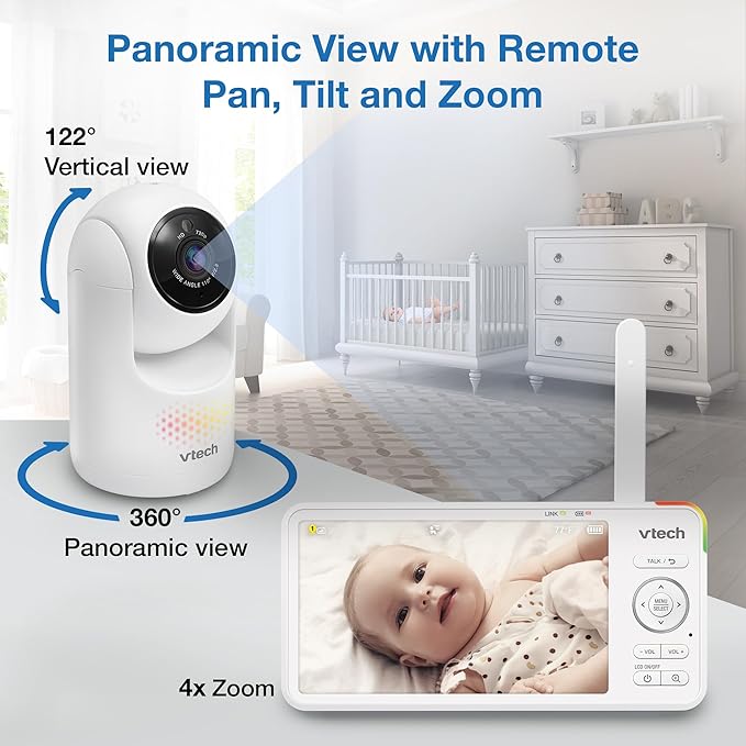 VTech 5.5" IPS Screen 720P Video Baby Monitor - Image 5