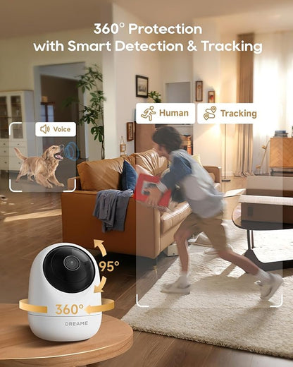DREAME Pet Dog Camera, 2K 3MP Indoor Security Camera Motion Detection, 5G/2.4G - Image 4