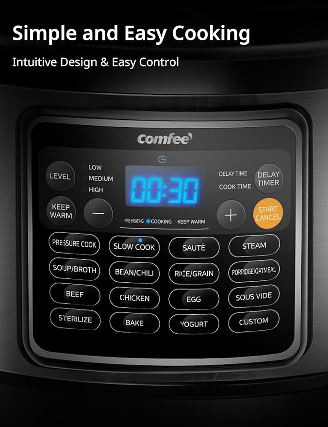 COMFEE’ 16 in 1 Electric Pressure Cooker Instant Multi Cooker Olla de Presion - Image 5