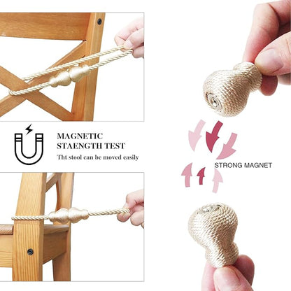 Nieffeiy Magnetic Curtain Tiebacks Outdoor Curtain Tie Backs Rope Decorative - Image 3