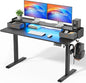 Electric Standing Desk with Drawers, 55 Inch Height Adjustable Desk with Power by Unknown