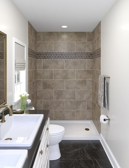 Miseno MSW-603696RFL Readyset 60" X 36" X 96" Fifteen Panel Alcove Shower Wall by Miseno