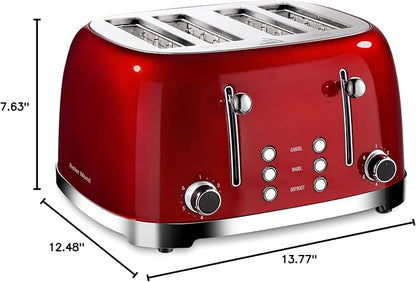 Roter Mond 4 Slice Toaster Retro Stainless Steel - Image 8