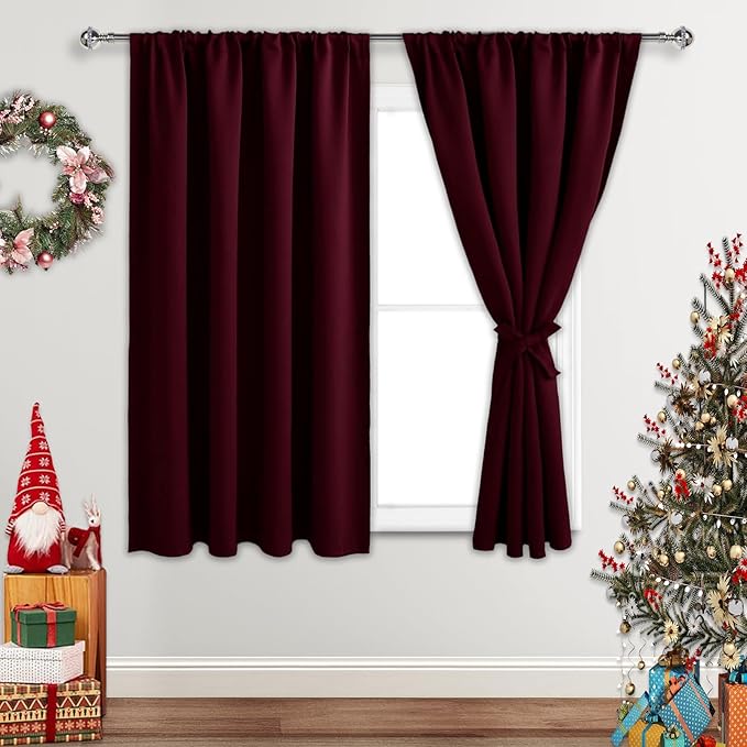 JIUZHEN Christmas Blackout Curtains by JIUZHEN