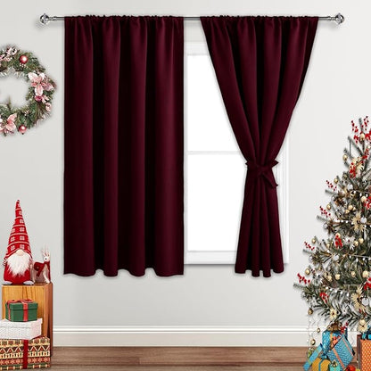 JIUZHEN Christmas Blackout Curtains by JIUZHEN