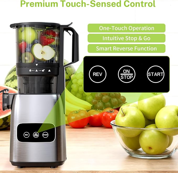 Kndko Juicer Machines with 5.4" Large Feed Chute, Cold Press Juicer - Image 5