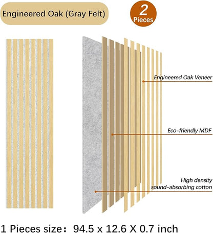 ARMURO Wall Panels for Interior Wall Decor, Oak Wood Veneer Acoustic Wall Panels - Image 2