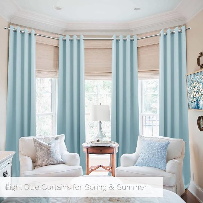 KOUFALL 108 Inch Curtains 2 Panel Set, Floor to Ceiling Room Darkening Extra - Image 3