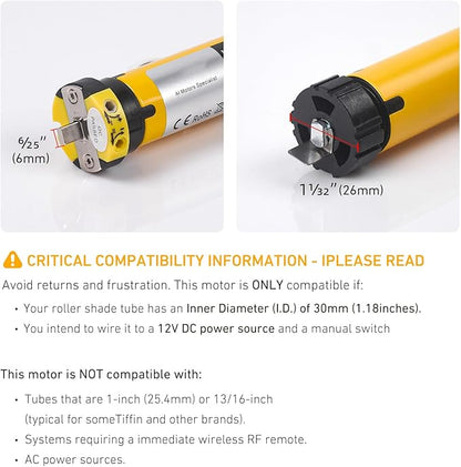 AM25-1.2/30-D DC 12V Tubular Roller Blind Motor – Built-in Mechanical Limit - Image 5