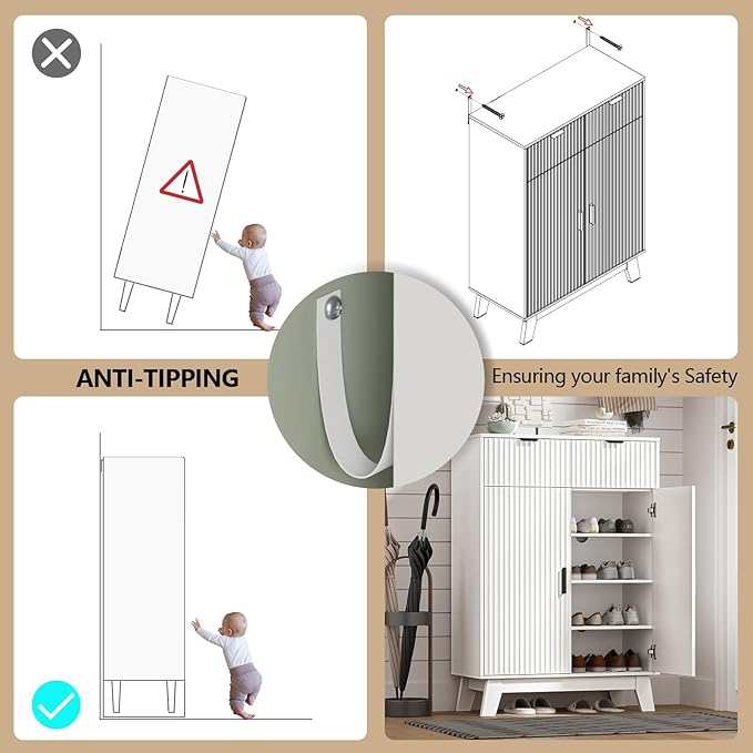 Shoe Cabinet Storage for Entryway - Image 6