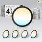 ASD 4 Pack 11/12 Inch LED Recessed Lighting 24W, 5 CCT 2700K-5000K CRI90+ by ASDLightingCorporation