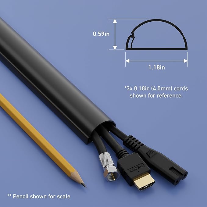 D-Line 13.12ft Cord Hider Kit, Patented Cable Cover, Hide Wires on Wall - Image 4