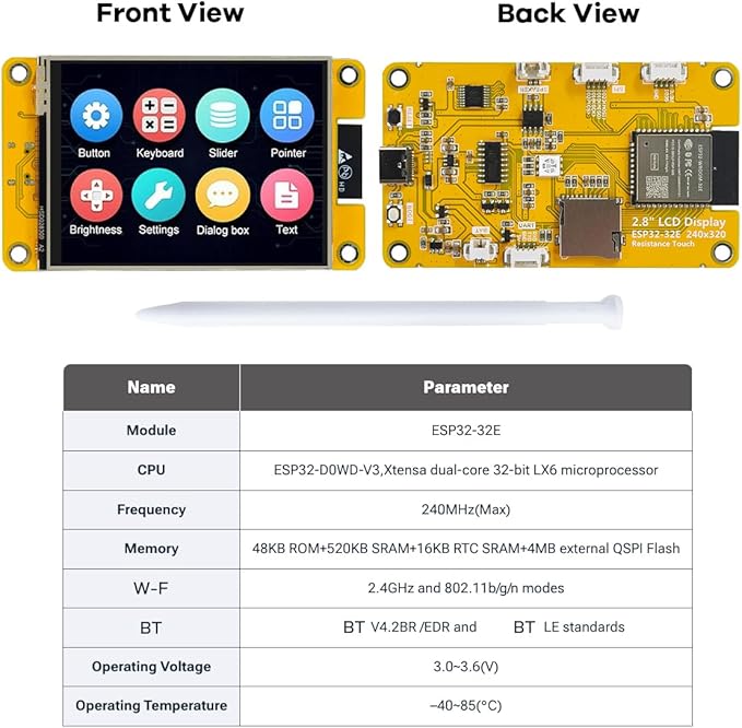 Hosyond 2.8'' ESP32 Display Resistive Touch Screen - Image 2