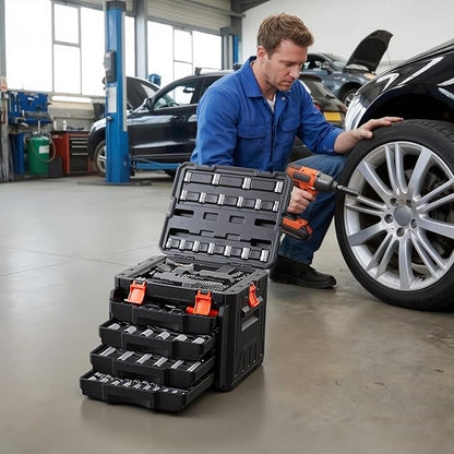 VEVOR Mechanics Tool Set, 230-Piece Mechanic Tool Kit, 1/4 in, 3/8 in, and 1/2 - Image 8