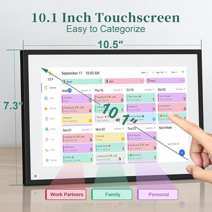 Smart Digital Calendar, 10.1" HD Smart Touch Screen Home Interactive Electron - Image 7
