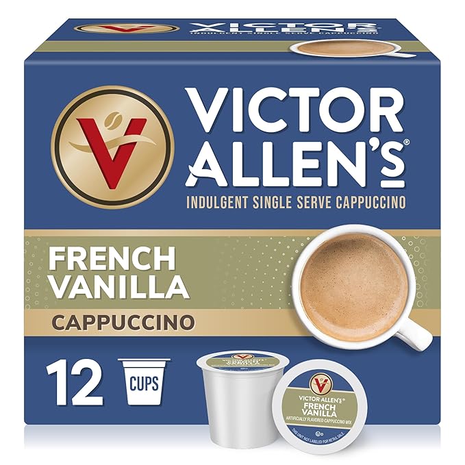 Victor Allen's Coffee French Vanilla Cappuccino, Single Serve Cappuccino Mix by VictorAllensCoffee