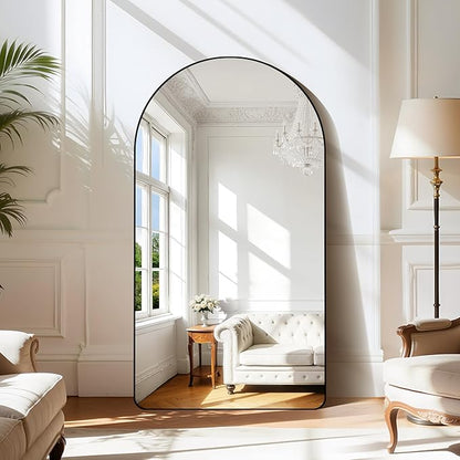 GLASHOM Arched Bathroom Mirror, Wall Mounted Mirror, Vanity Wall Mirror Metal - Image 6