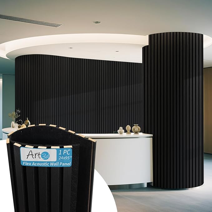 Art3d 1-Pack Acoustic Wood Slat Wall Panel by Art3d