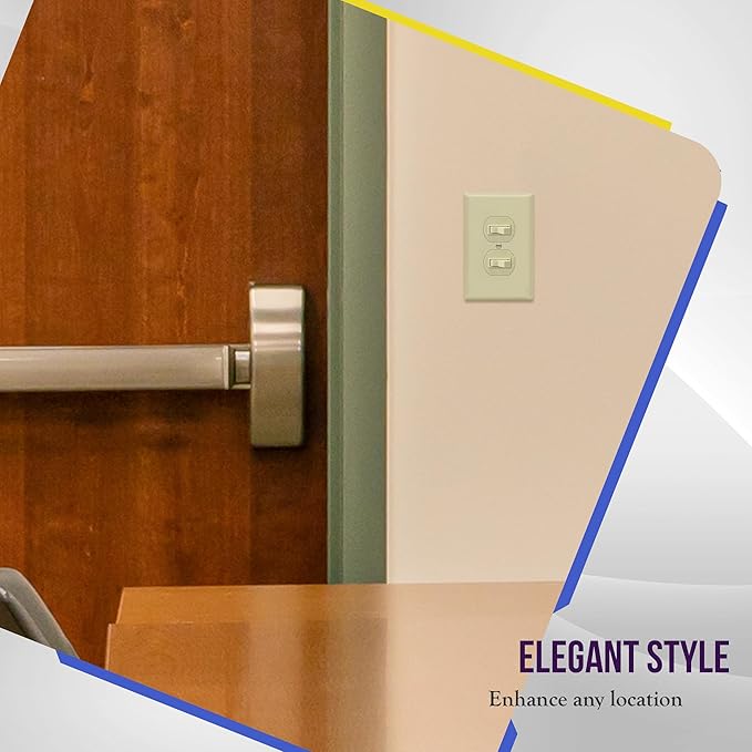 ENERLITES Duplex Receptacle Outlet Wall Plate, Electrical Outlet Cover - Image 6
