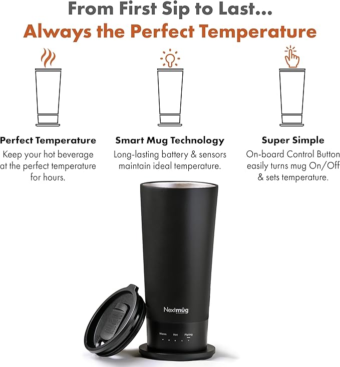 Nextmug Go - Temperature-Controlled, Self-Heating Travel Mug - Image 2