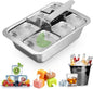 Ice Cube Trays, Large 6-cube Stainless Steel Ice Cube Trays by Unknown