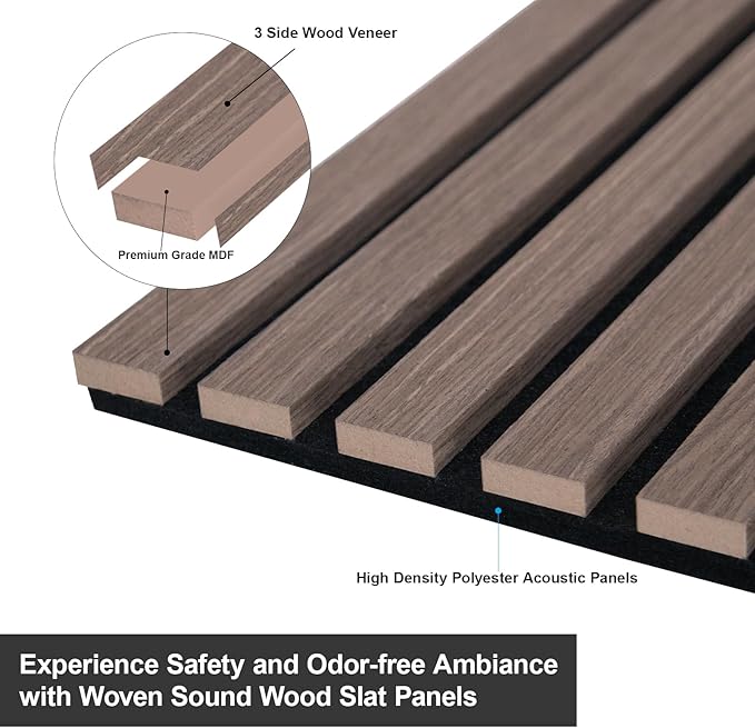 Yuzzy Acoustic Wood Slat Wall Panels - Image 3