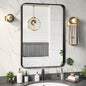 Black Bathroom Vanity Mirror Over Sink 26x32, Wall Mounted Mirror | Rosynee Matte Metal Framed Rectangle Mirror for Living Room, Bedroom, Restroom, Farmhouse, Hallway, Entryway Decor
