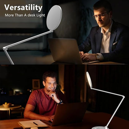 ANNAITE LED Desk Lamp for Home Office, Eye-Caring Modern Desk Light, 3 Color - Image 2