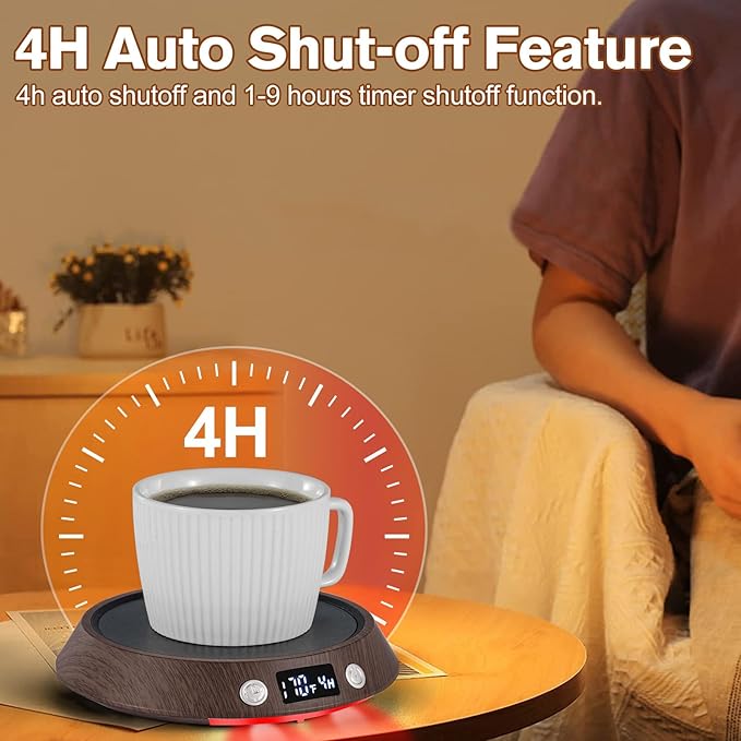 Kepwam Coffee Mug Warmer – 55W Fast Heating Coffee Warmer, 3 Temperature - Image 4