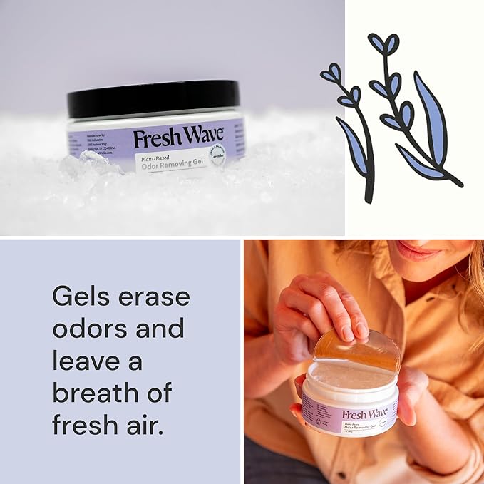 Fresh Wave Lavender Odor Removing Gel, 7 oz., Natural Plant-Based Odor - Image 3