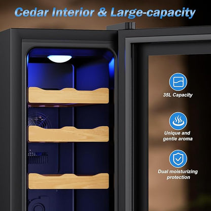 Electric Humidor-35L Cooling & Heating Humidor Smart Touch Control Humidity & - Image 3