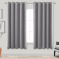 KOUFALL Grey Grommet Insulated Thermal Room Darkening Blackout Curtains by KOUFALL